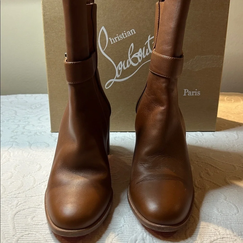 Christian Louboutin  Chelsea Booty 70 Ankle Boots. Worn one time. Size 40/9.5